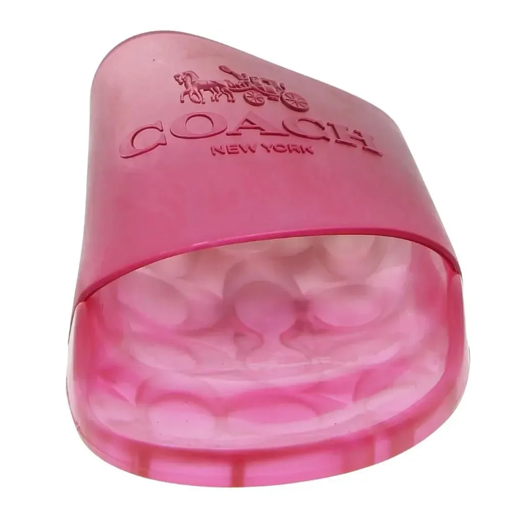 Coach Womens Ulyssa Jelly Slides Sandals Size 5 EU 35.5 Pink EUC